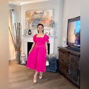 NWT- VIETNAM RUFFLE SLEEVE DRESS